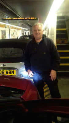 ME INSIDE THE CHANNEL TUNNEL TRAIN . FRANCE . 2 . 4 . 2019
