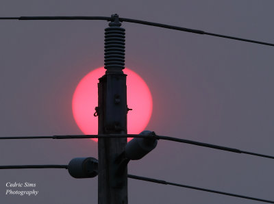 Smokey Sunset view from my backyard