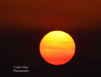 Smokey Sunrise from the Caldor Fire