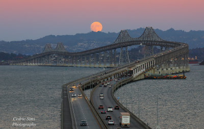 Full Moon & Richmond-San Rafael Bridge