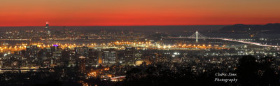   Oakland- Bay bridge-Golden Gate Bridge- SF Skyline