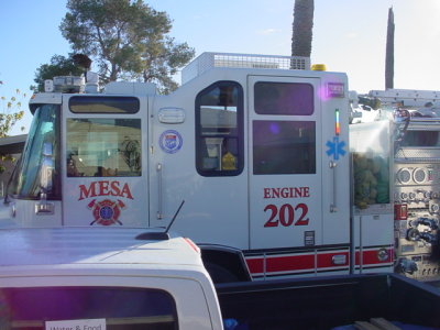 Mesa FD visiting neighbor