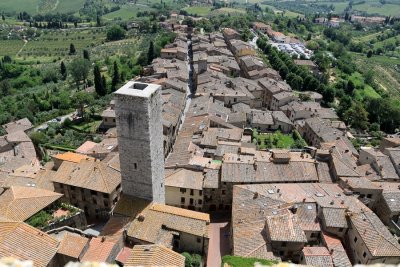 San Gimignano. View from the top of Torre Grossa