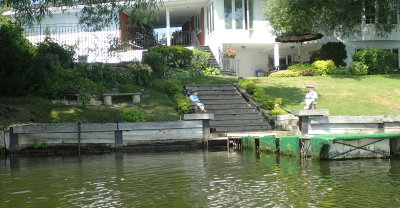 Couple fishing down by the dock