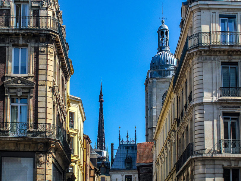 Rouen, tours et balcons