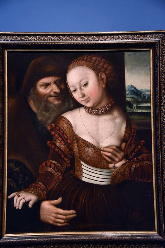 The Ill-Matched Couple (1520-1550) - Circle of Lucas Cranach El Vell - 0907