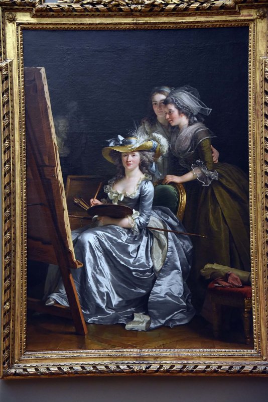 Self-Portrait with Two Pupils, M. G. Capet & M. M. Carreaux de Rosemond (1785) - Adlade Labille-Guiard - 1333