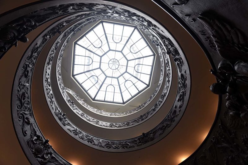 Bramante Staircase, designed by Giuseppe Momo in 1932, Vatican - 0576