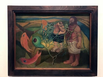 Untitled. The Fisherwoman and the Net (1948) - Maher Ra'ef - 1260