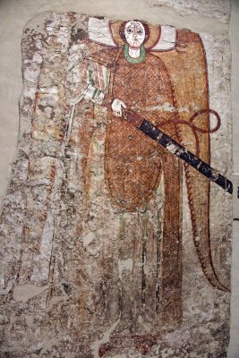 Angel with a Sword (Archangel Michael?) - Sudan, Faras Cathedral (12th-13th c. AD) - Faras Gallery – 7186