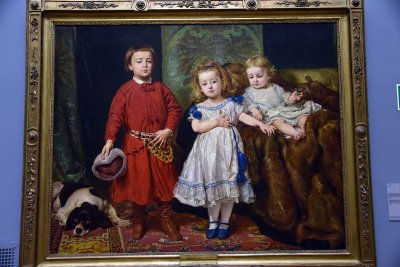 Portrait of the Artist's Children: Tadeusz, Helena and Beata (1870) - Jan Matejko - 7281