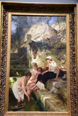 Roman Idyll. Before a Bath (1885-1889) - Henryk Siemiradzki - 7338