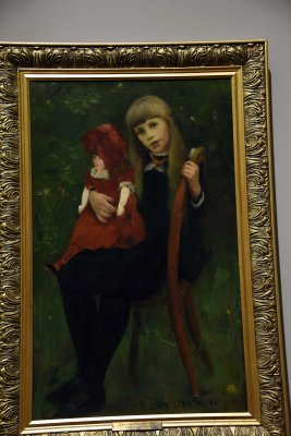 Portrait of Anna Schaumberg with a Doll (1886) - Lovis Corinth - 7490