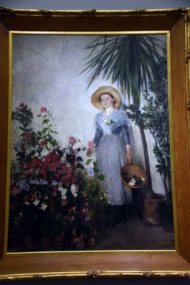In the Orangery. In the Hothouse (1890) - Olga Boznanska - 7530