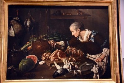 An Old Cook with a Roasting Spit (18th c.) - Giovanni Francesco Briglia - 7710