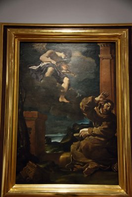 St Francis Listening to Angels' Music (1620s) - Guercino - 7800