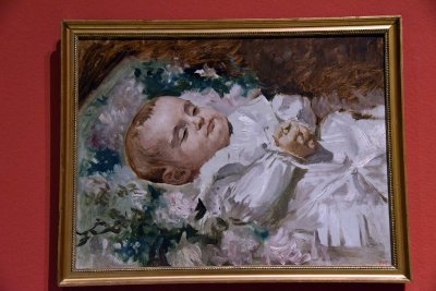 The Child Josep Maria Brusi on his Deathbed (1882) - Antoni Caba - 0964