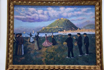 Basque Celebration. Dance at El Antiguo, San Sebastián (1888) - Darío de Regoyos - 1076