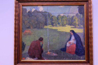 Le repos pendant le voyage. Ou La Fuite en Egypte. La Croix (1905) - Kristjan Raud - Musée d'Art d'Estonie, Tallinn -5535