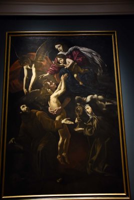 Madonna of the Souls in Purgatory with Saints Francis and Chiara (1625) - Battistello Caracciolo - 3041