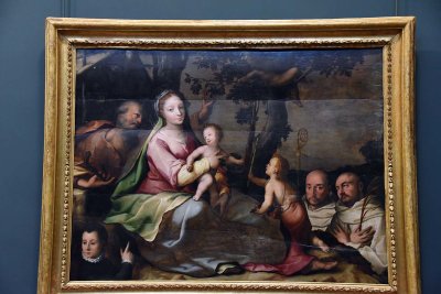 Holy Family with two Carthusian Saints and a Donor (1595-1600) - Dirk Herndricksz Centen - 3342