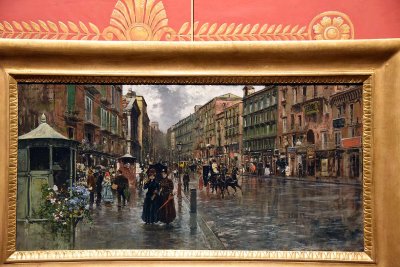 Napoli via Toledo: It looks like rain (1888-1889) - Carlo Brancaccio - 3690