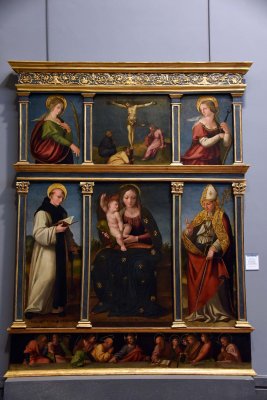 Madonna col bambino e i S. Leonardo e Donato (1521) - Agostino Tesauro - 3422