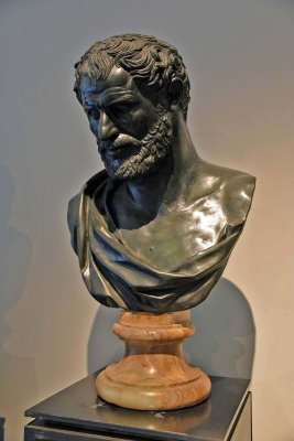 Democritus/philosopher - Square peristyle - Villa of the Papyri, Herculaneum - 3861