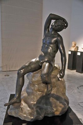 Sleeping Satyr - Rectangular peristyle - Villa of the Papyri, Herculaneum - 3883