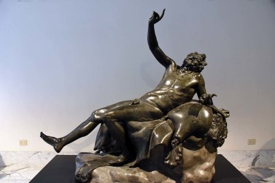 Drunken Satyr - Hermes - Rectangular peristyle - Villa of the Papyri, Herculaneum - 3898