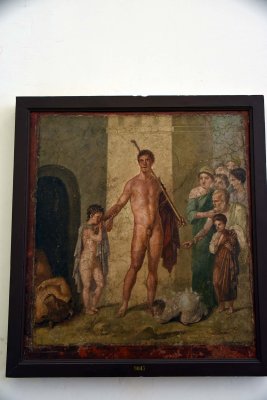 Theseus honoured by the Athenians after killing the Minotaur - House of Gavius Rufus - Pompeii - 3967