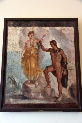 Perseus and Andromeda - peristilium (colonnade with garden) of the House of the Dioscuri. Pompeii - 4025