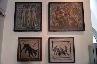 Tre Grazie, Achille & Agamennone (Casa di Apollo, Pompeii) - Cave canem (Pompeii) - Sileno ebbro (Casa di Paquio Proculo) - 4254