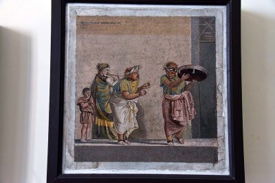 Scena di commedia: musici ambulanti - Villa cosiddetta di Cicerone - Pompeii - 4294