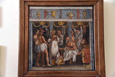 Corego e attori - Casa del Poeta Tragico, Pompeii - 4296