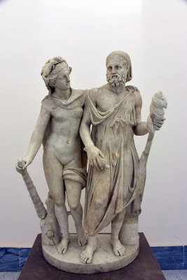 Hercules and Omphalus - 1st century AD, copy of an eclectic Roman creation of the late 1st c. BC - 4404