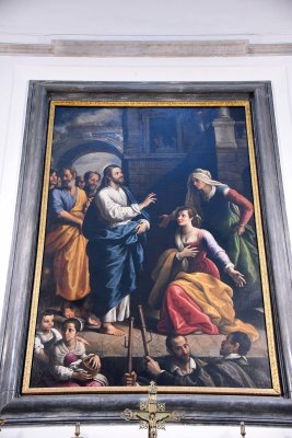 Cristo ospitato in casa di Marta e Maria (1612) - Fabrizio Santafede - 4628