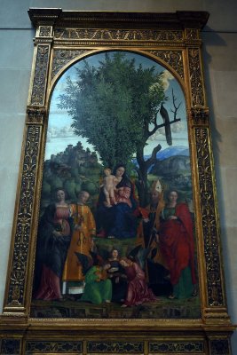 Madonna and Child with Sts Catherine of Alexandria, Leonard, Augustine & Apollonia - Girolamo dai Libri (1474-1555) - 0845