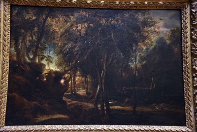 A Forest at Dawn with a Deer Hunt (ca 1635) - Peter Paul Rubens - 1108