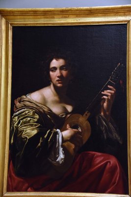 Woman Playing a Guitar (1618) - Simon Vouet - 1253