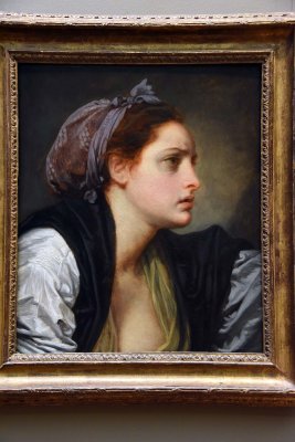 Study Head of a Woman (1780) - Jean-Baptiste Greuze - 1327