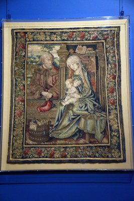 the Holy Family (ca 1500) - Southern Netherlandish tapestry - 1419