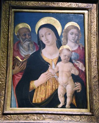  Madonna and Child with Saints Jerome and Mary Magdalena (15th c.) - Matteo di Giovanni di Bartolo - 1475