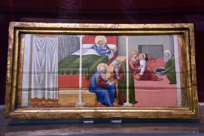  The Birth and Naming of Saint John the Baptist (1450–60) - Sano di Pietro - 1484