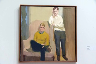 Portrait of Ted Carrey and Andy Warhol (1960) - Fairfield Porter - 4134