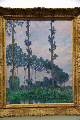 The Three Poplars, Gray Weather (1891) - Claude Monet - 1895