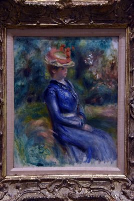 Woman in Blue - Landscape (1900) - Pierre-Auguste Renoir - 1940