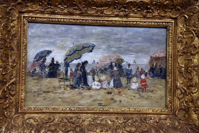 Trouville, Umbrellas on the Beach (1886) - Eugne-Louis  Boudin - 2054