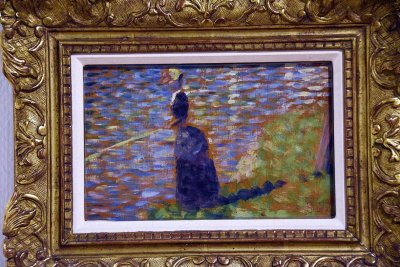 Fishing Woman on the Bank of the Seine (1884) - George Seurat - 2079
