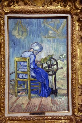 The Spinner. After Millet (1889) - Vincent van Gogh - 2081